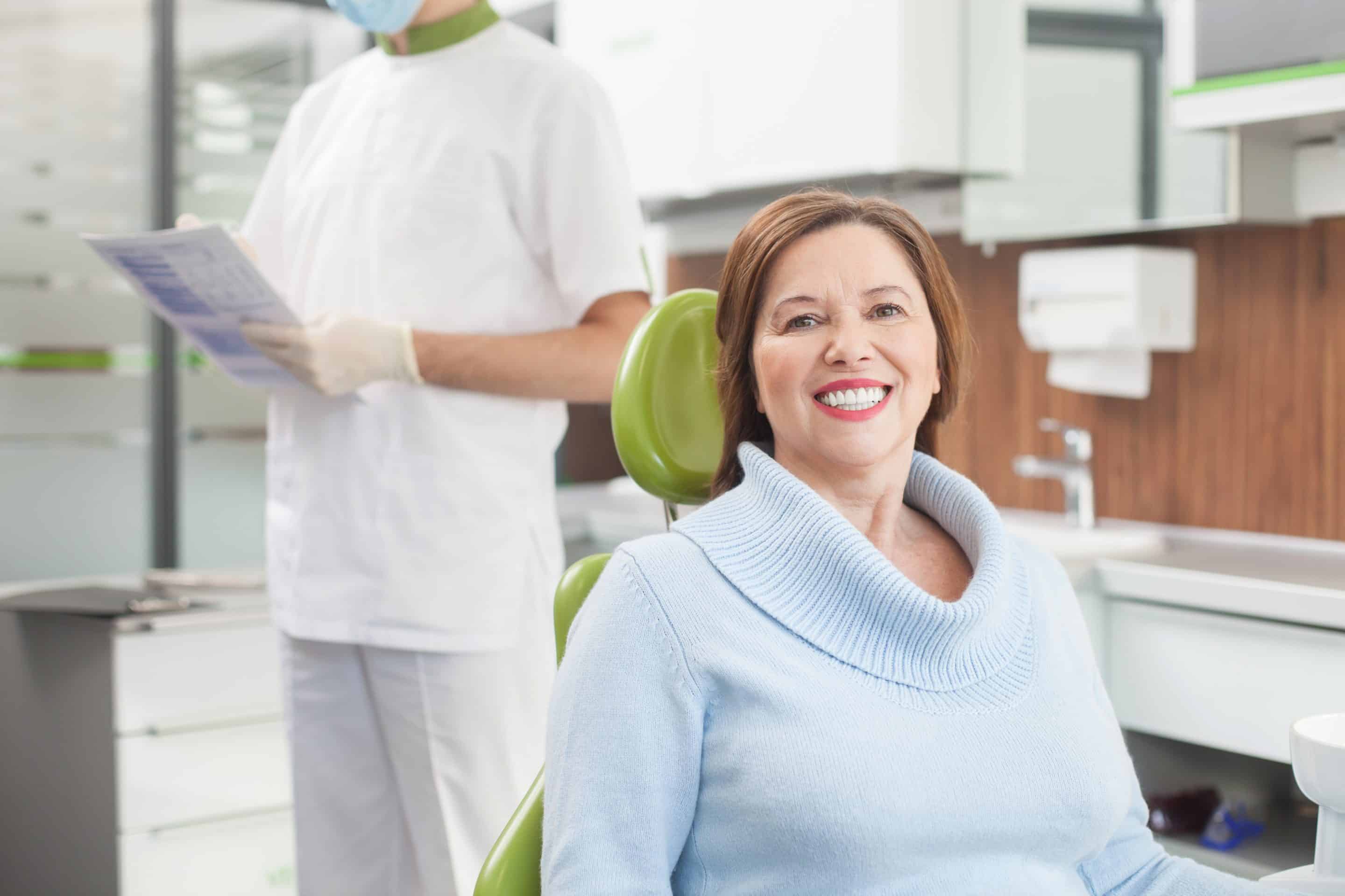 woman after dental filling in salem, NH